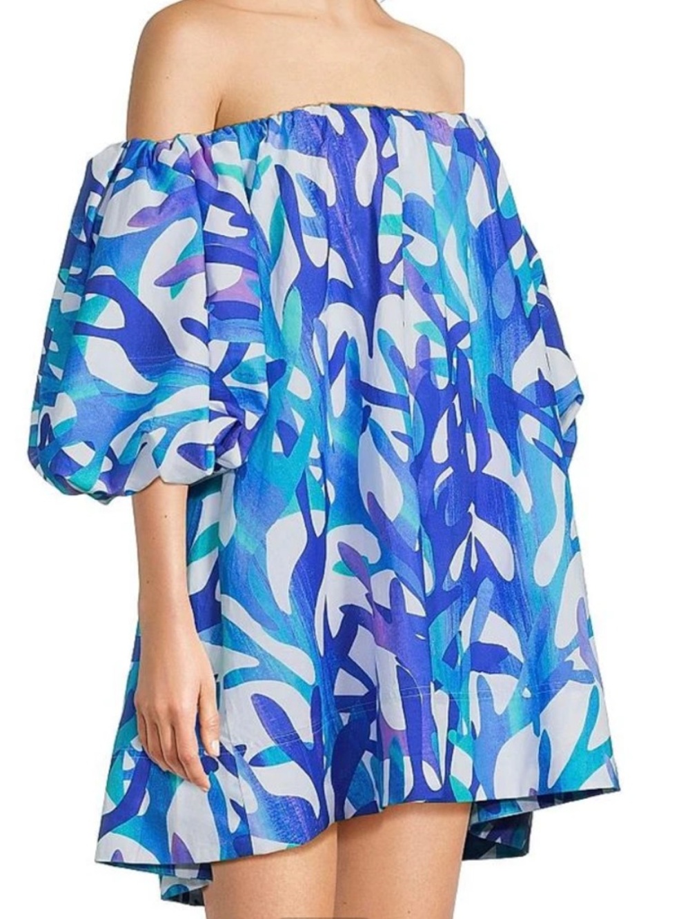 MILLY CABANA Jaimie under the sea cotton voile  Print Mini Dress NWT size Small